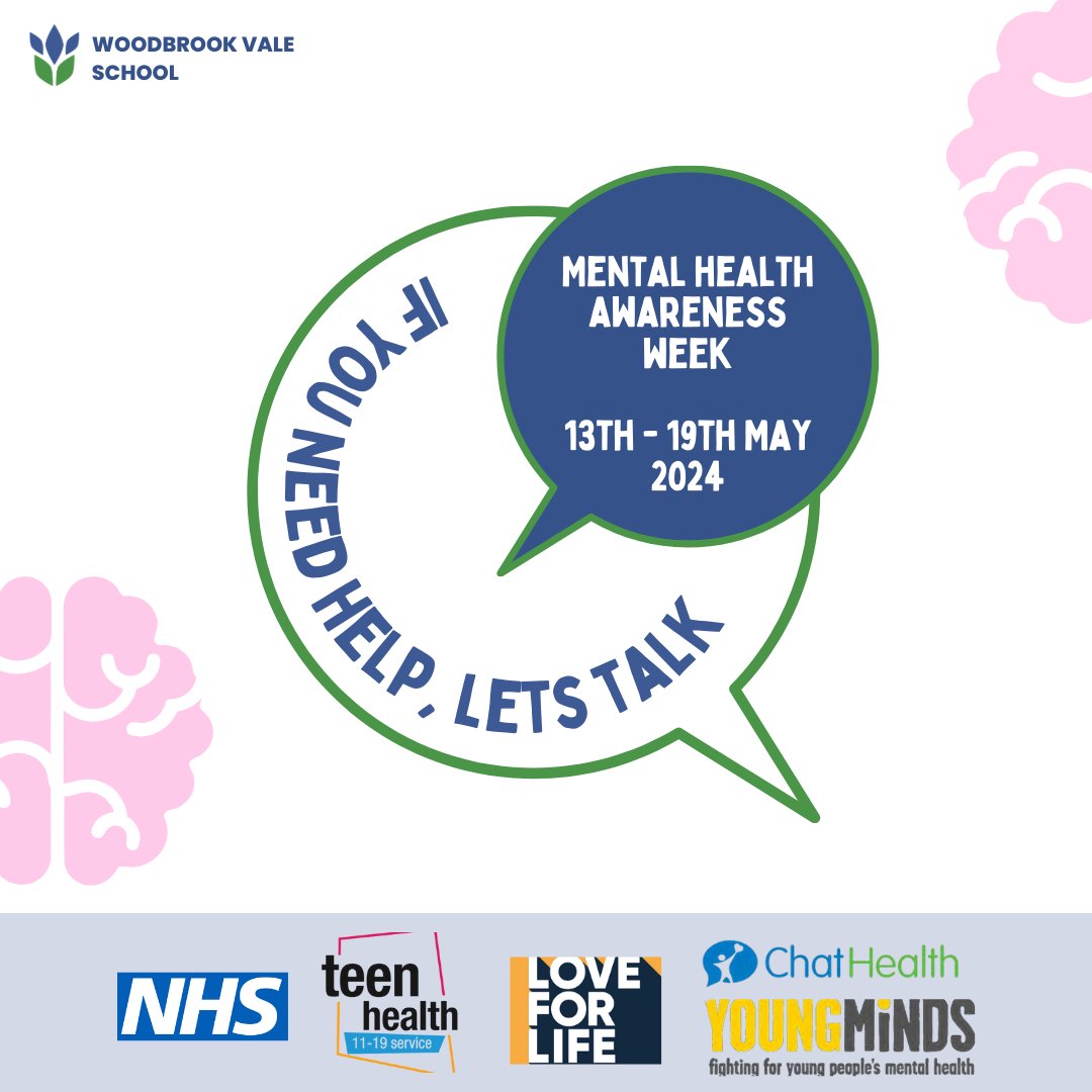 This week, from Monday 13th - Sunday 19th May 2024, it is Mental Health Awareness Week. 

Here at Woodbrook Vale we have achieved the well-being award. Our students are learning more about how to stay mentally healthy and talk openly. #woodbrookvale #mentalhealthawareness2024