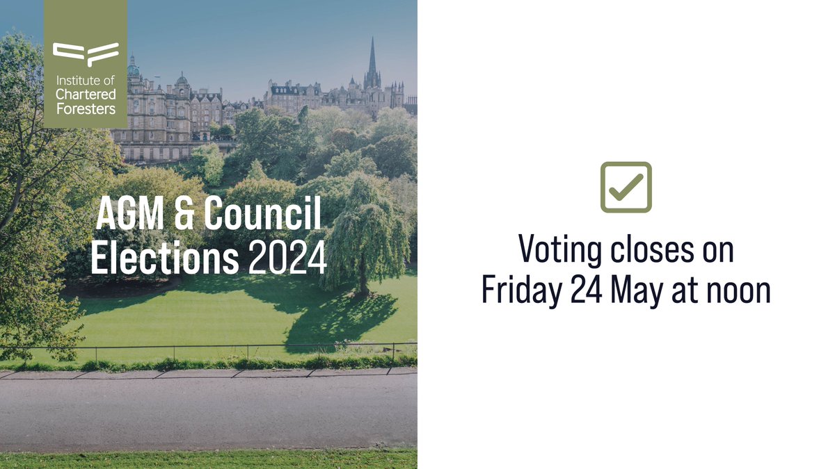 Last chance to vote - voting closes on Friday 24 May at noon 📢 If you haven't already cast your votes as part of our 2024 Annual General Meeting and Council Elections, there's still time! Please cast your votes to have your say on the governance of your professional institute.