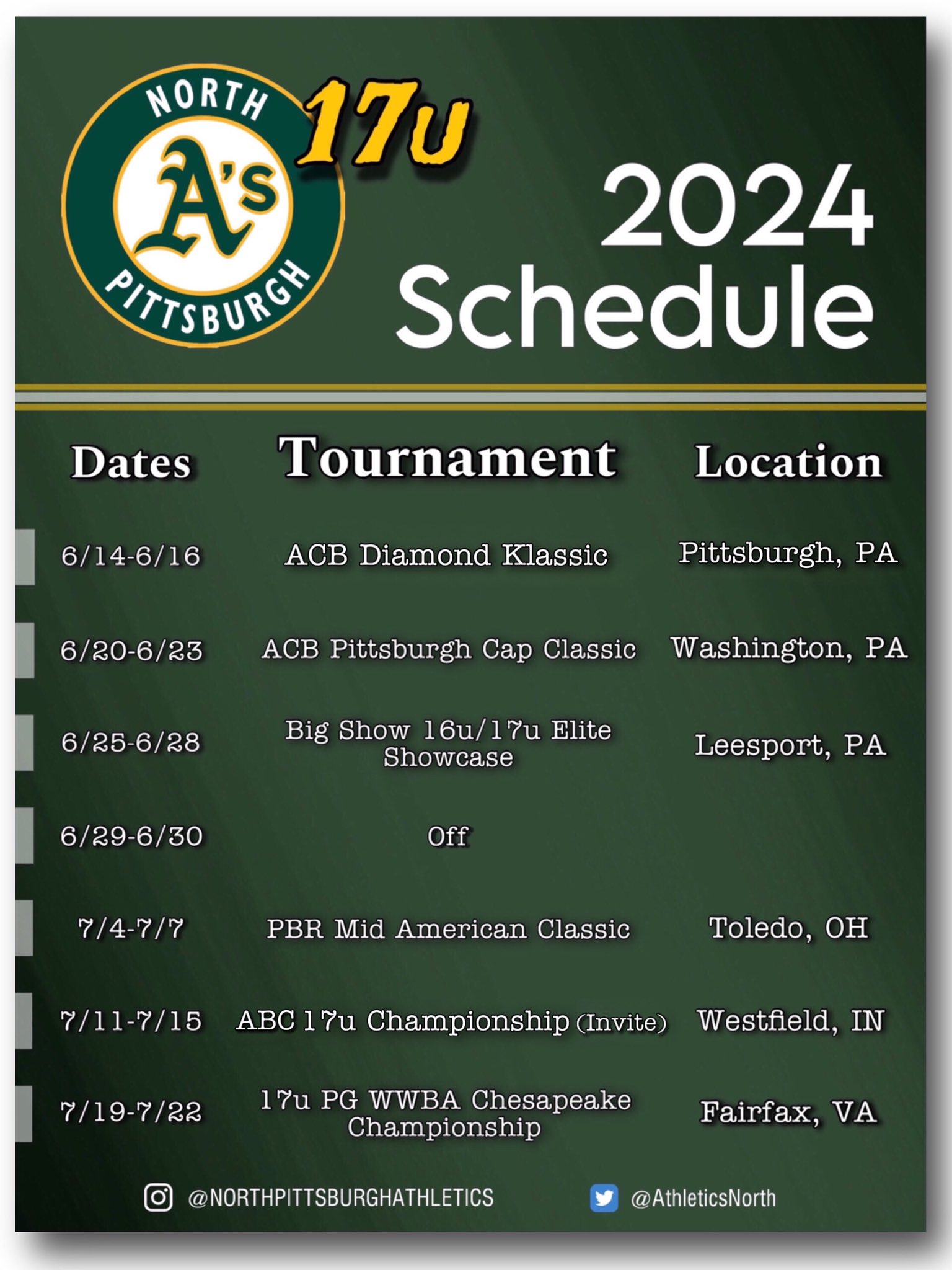 north-pittsburgh-athletics-on-x-the-2024-summer-schedule-we-hope-you-can-come-out-and-watch-some-great-baseball-and-support-our-team-https-t-co-ym5zmmjqur-x