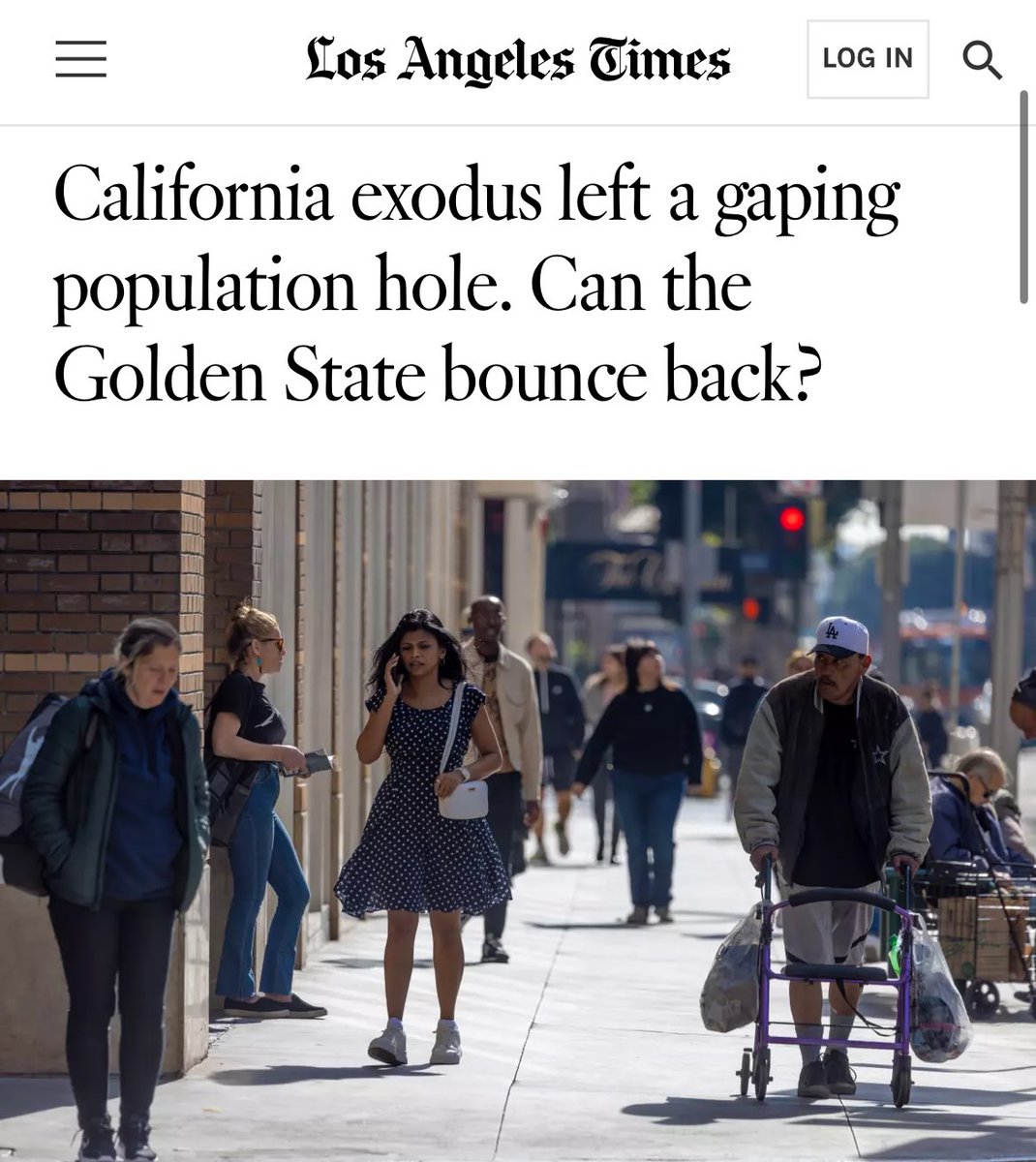 Unfortunately for Gavin Newsom even the Los Angeles Times is running with Fox News’ “myth” of the great exodus of California.