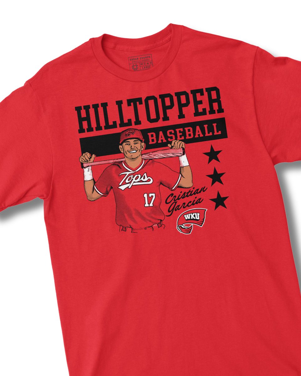 How could you not support @C_Garciaa17 🥲 Make sure you shop his exclusive drop as @WKU_Baseball heads into their last home series this weekend‼️ Shop🔗: wku.nil.store/collections/cr… #GoTops