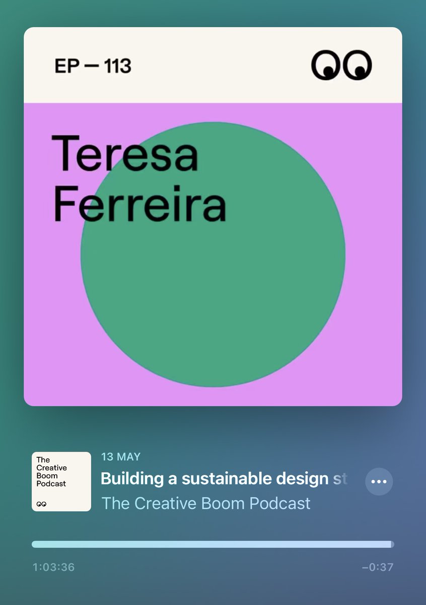 'If you're not purpose-led in 2024, then there's something fundamentally wrong with what you're bringing to the world, I think' 🌎

Incredible interview with Teresa Ferreira on the @creativeboom podcast this week 🎧

#SustainableFuture