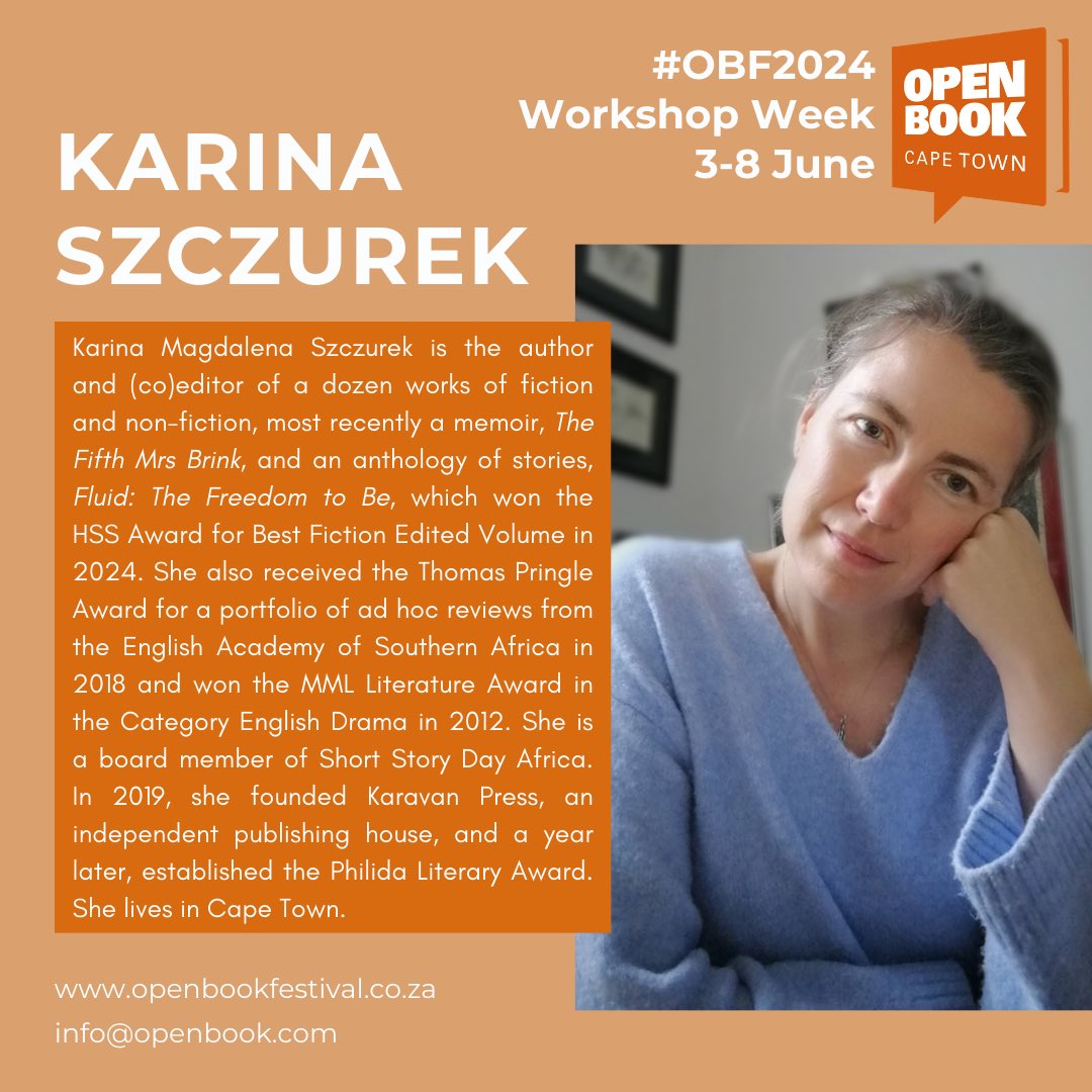 OpenBookFest's tweet photo. Are you ready to take your flash pieces to the next level and see them in print? Don't miss this incredible two-part workshop series with Karina Szczurek, renowned author, editor and founder of Karavan Press.
!Book your tickets via Webtickets
#WorkshopWeek #OpenBookFestival #OBF https://t.co/byxduznm2h