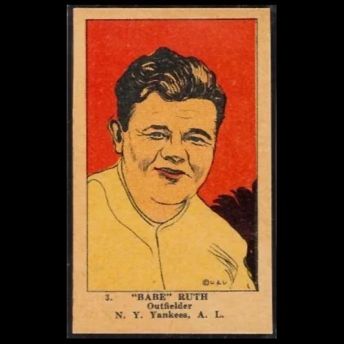 1. Egad, that's a handsome young woman! #BabeRuth dolled up as his grandma was a daring choice for a baseball card in 1923, but hey, it was a crazy era - bootleg booze, flappers and Al Capone dancing the Charleston on top of a flagpole.