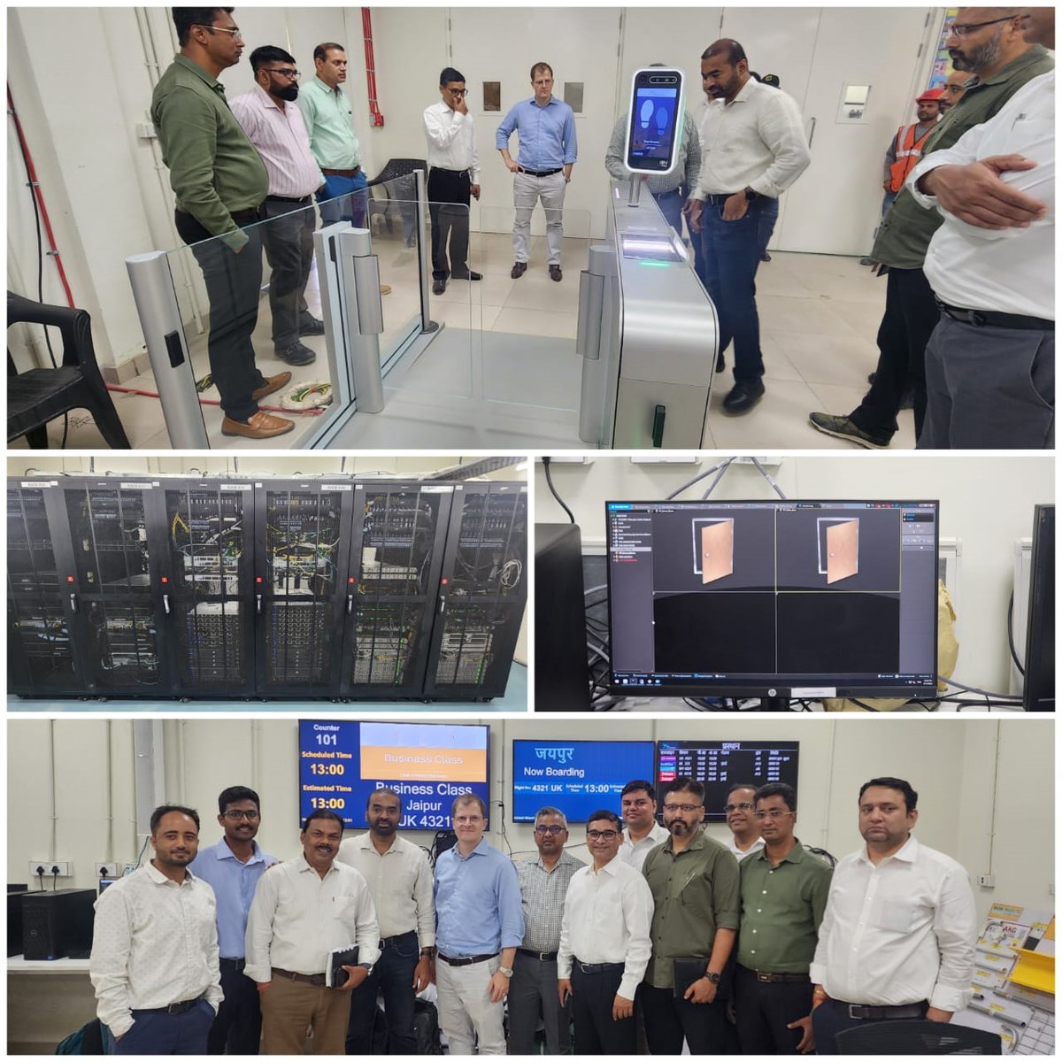 Behind the scenes at #NIAirport Integrated Testing Facility! We're rigorously testing prototypes of e-gates for quick check-in and boarding with #DigiYatra, advanced surveillance systems, FIDS, PIDS, BMS and more to ensure a seamless and secure travel experience. #FromTheGroundUp