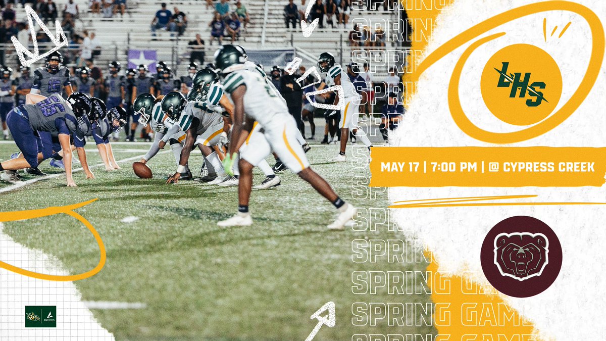 Liberty High School Athletics (@lbhschargersad) on Twitter photo Spring Football Game tonight at Cypress Creek High School (Orlando). Kickoff will be at 7:00 PM
<a href="/Libertycharger/">Liberty football team</a>
#ChargerNation #ChargeOn #ChargedUP Spring Football Game tonight at Cypress Creek High School (Orlando). Kickoff will be at 7:00 PM
<a href="/Libertycharger/">Liberty football team</a>
#ChargerNation #ChargeOn #ChargedUP
