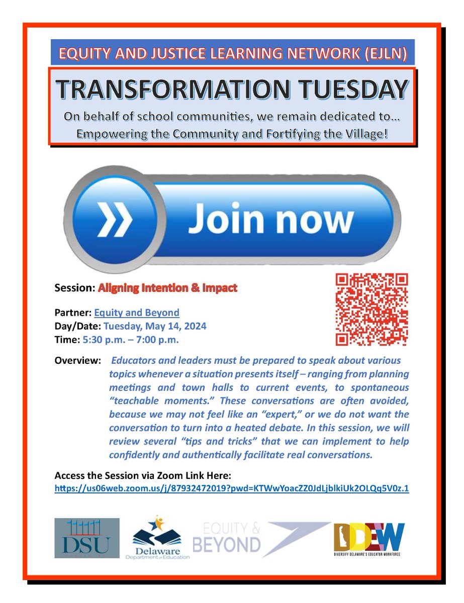 Join tonight's Transformation Tuesday event at 5:30 p.m.! Discover tips and tricks we can all implement to help confidently and authentically facilitate real conversations.