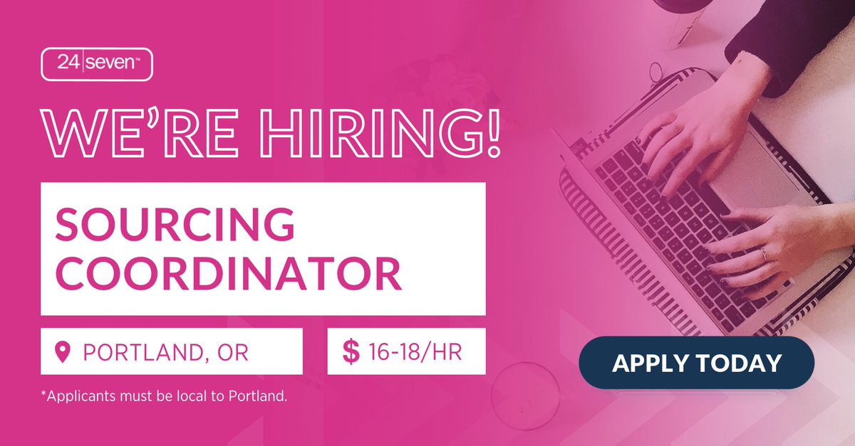 Our client is seeking a Sourcing Coordinator to join their team! In this role, you will be responsible for supporting end-to-end product development and production across assigned divisions. Applicants must be local to Portland, OR. Apply today! bit.ly/4bBV7W3