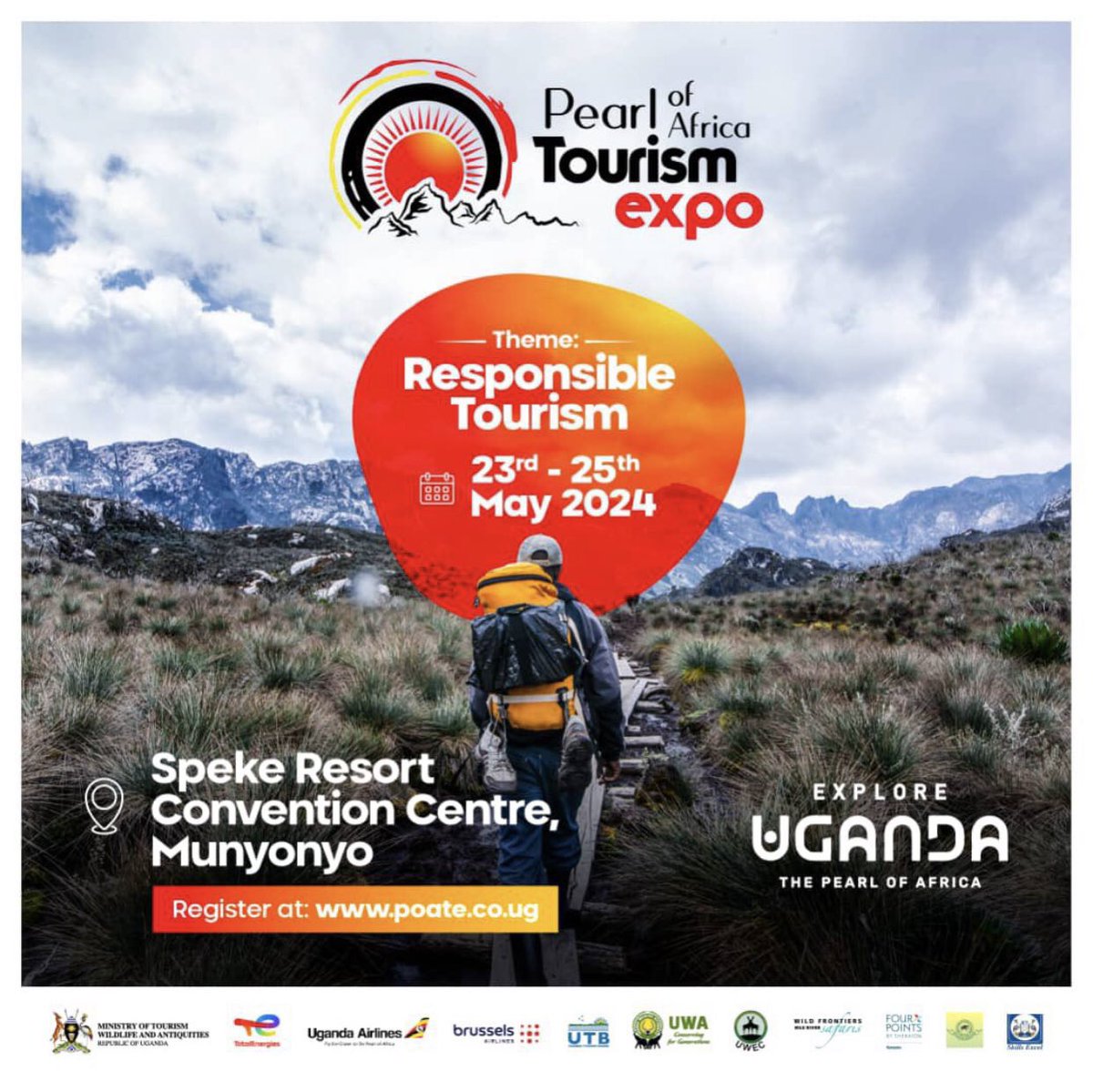 The Pearl of Africa Tourism Expo @pearl_expo is right around the corner.

Come through for a chance to network and learn more about our tourism industry from the 23rd to the 25th of this month.

Entrance fee: 10k ugx per day.

#POATE2024 | #ResponsibleTourism