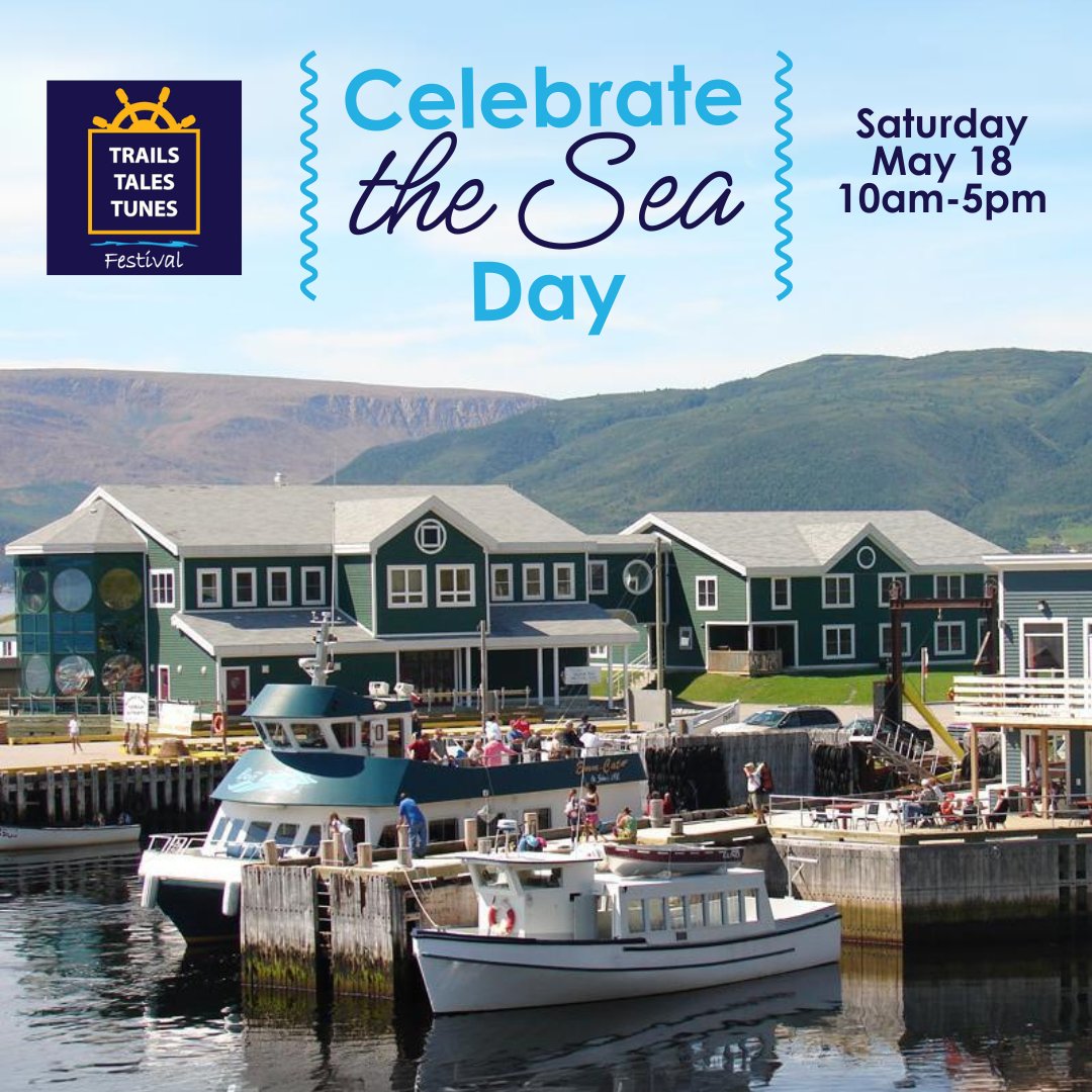 We're excited to be part of Celebrate the Sea Day! This family event is part of the Trails Tales Tunes Festival in Norris Point 🐳 We'll be there to tell you about our marine research. There'll also be a treasure hunt, face painting, bouncy castle &amp; more!

#AHOI #GrosMorne