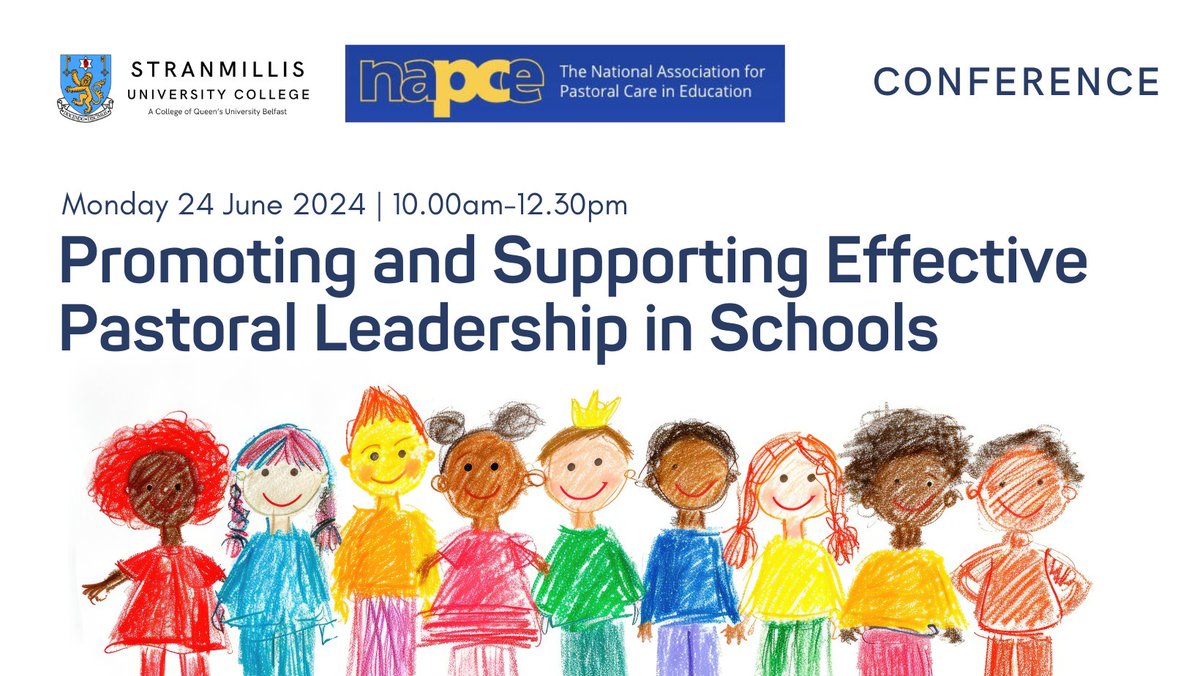 Calling all educators! This year's NAPCE/Stranmillis pastoral care conference is on 24 June 2024 @stranbelfast Speakers from @Education_NI @ETI_news and award-winning local schools. Focus on leadership and ACEs. Full details and registration here: BelfastSymposium24.eventbrite.co.uk