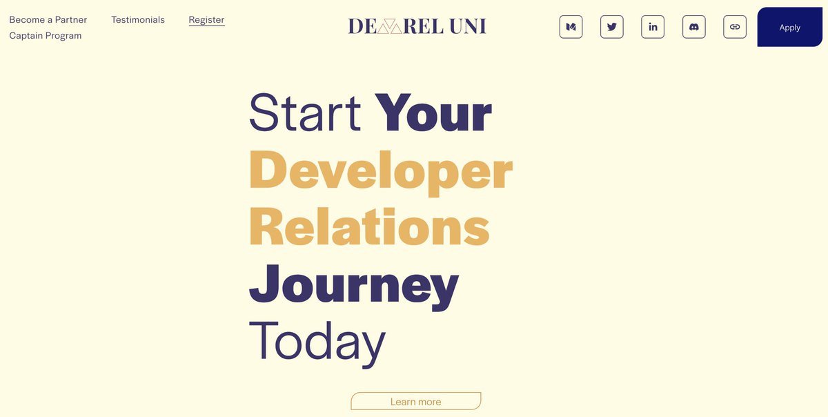 Excited to join @DevrelUni to upskill in Developer Relations! 

Managing a developer community has highlighted the importance of understanding technical terms in development. 

Eager to deepen my knowledge, empower developers, and foster innovation! 

#DevRel