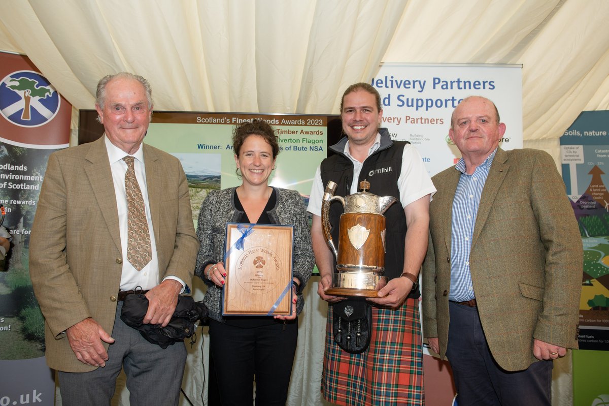 In 2023, the Dulverton Flagon, given by judges for a balance between commercial forestry and competing objectives, went to Ardachuple, Cowal, owned by Bamberg and managed by Tilhill. Deadline for this year is May 31, so hurry: sfwa.co.uk #SFWA2024 @TilhillForestry