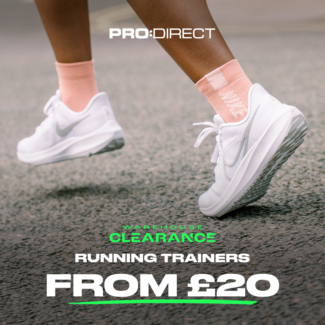 🚨 WAREHOUSE CLEARANCE 🚨 Stay on top of your fitness this summer with incredible deals on running trainers 💯 Available online at Pro:Direct Soccer 📲 brnw.ch/RunningTrainer…