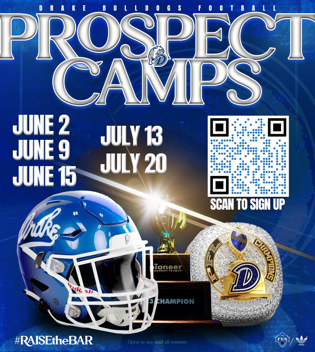 You want a camp that will help you get better? That will give you great coaching? A real chance to be evaluated by getting REPS? and QUALITY off the field time with coaches? Sign up to come to OUR camp. #RAISEtheBAR drakefootballcamps.com