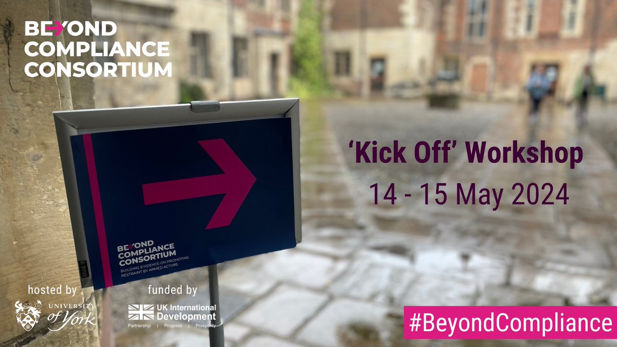 Today is the start of a 2 day 'kick-off' workshop for the #BeyondCompliance Consortium held at the @UniOfYork. Representatives of all BCC partners are present to discuss the conceptual framework & the operationalisation of the research programme across our 9 case study countries.