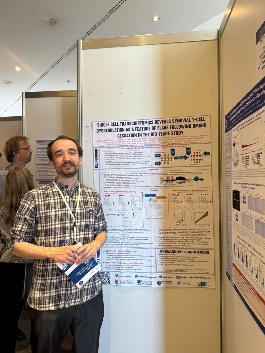 a_filer's tweet image. So proud of Luke Jones and our Rheuamtology group researchers all scooping awards at the EWRR conference in Genoa! @RRG_Birmingham @Racegbn @InflamAge_UoB @BTA_Birmingham