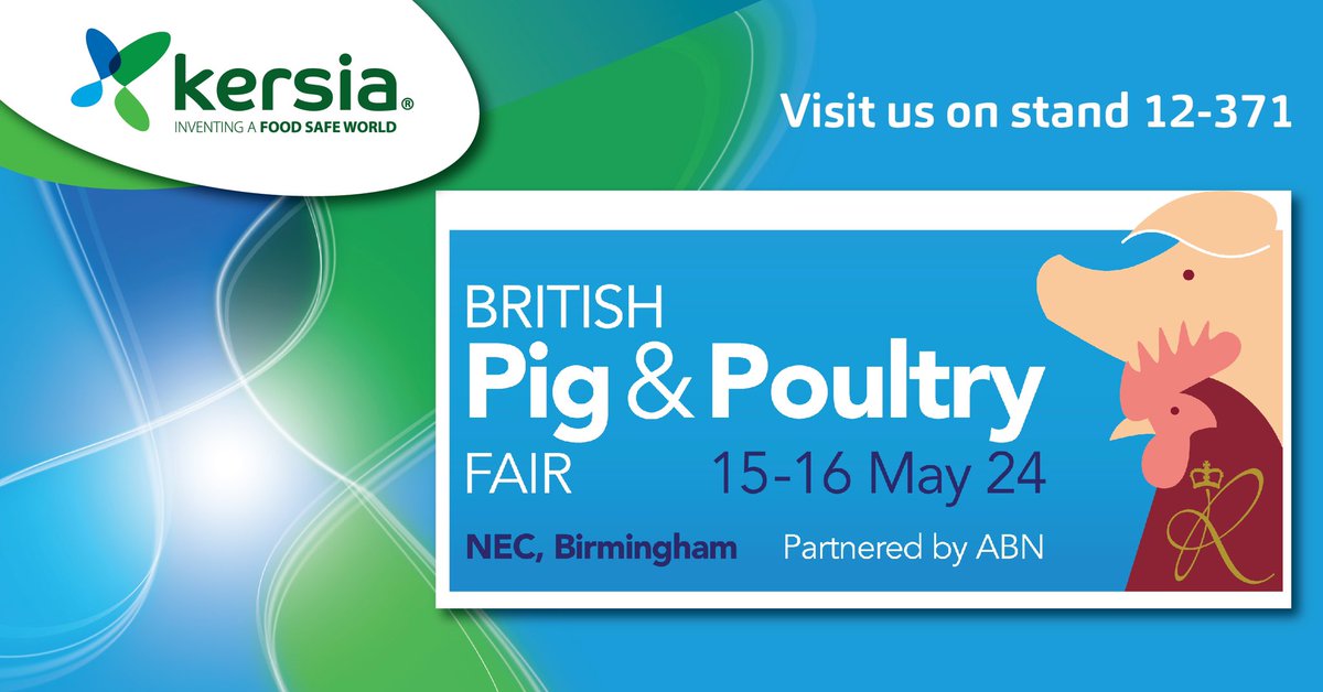 The Kersia UK Farm Hygiene team will be on stand 12-371 at the British Pig and Poultry Fair taking place at @NECBirmingham 15-16th May. Pop by & say hello to the team who are on hand to talk about our expertise in the sector & our cleaning and hygiene products.
@PigPoultry