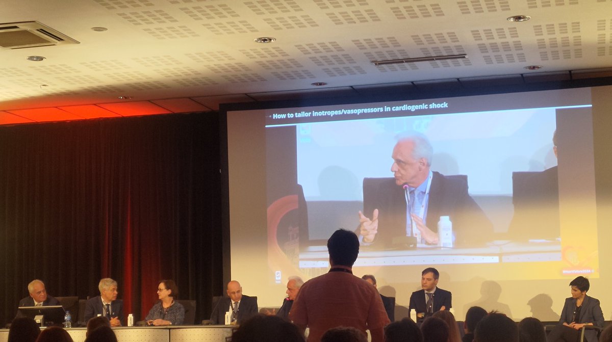Captivating question at cardiogenic shock session #HeartFailure2024
are SBP/MAP target enough to adequately tailor pressors/inotropes?
PP and DBP are also relevant, as suggested by @FH_Verbrugge 
Meaningful discussion and great panel of experts in the field! #HFA_ESC
