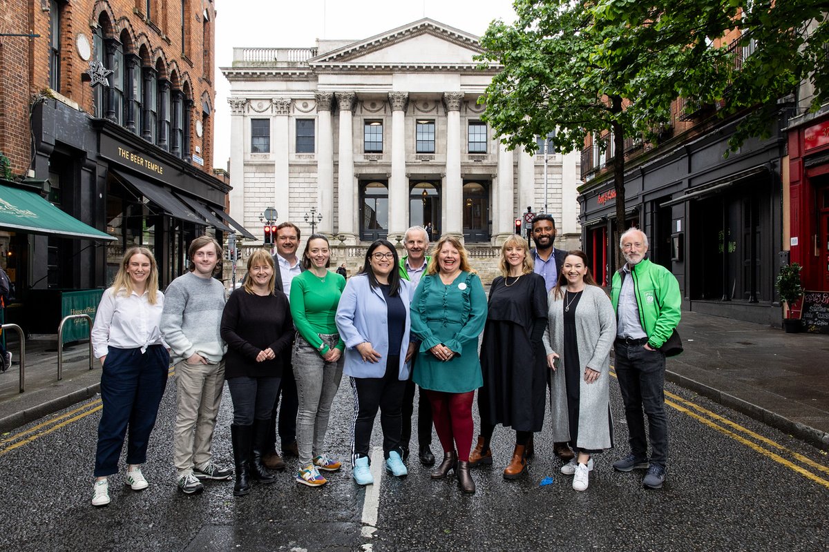 The Green Team for Dublin City, seeking your number 1 vote on June 7th. I'm so proud to work with this great bunch of people, standing up for a calmer, cleaner, greener city. 🇮🇪🚲🏡🚌🚶‍♀️🌳