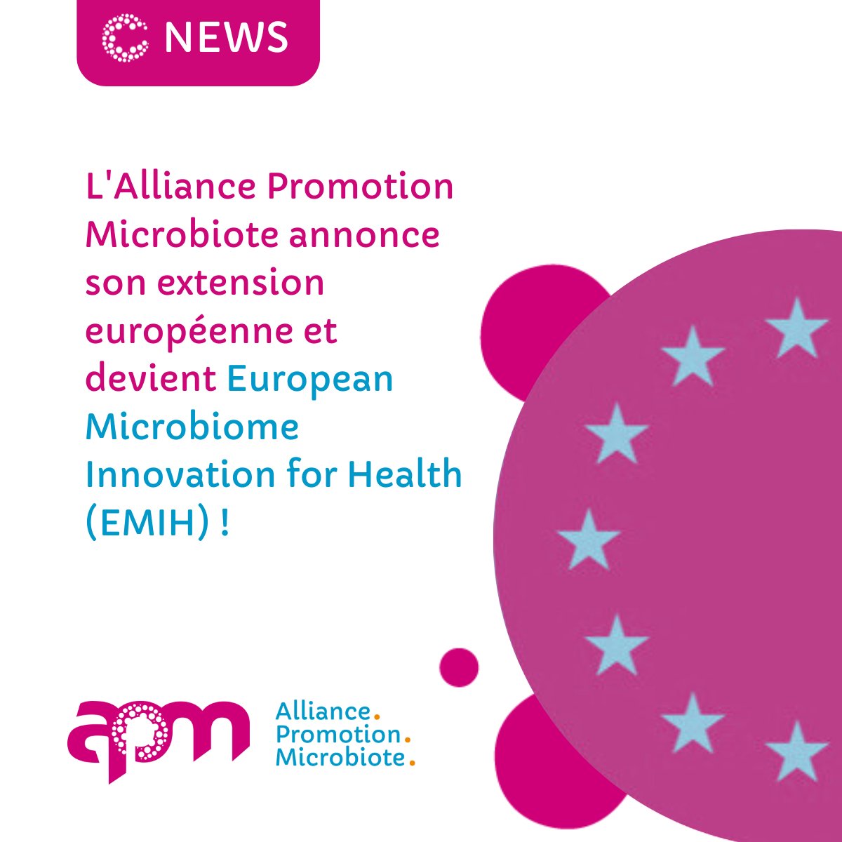 [#ACTU] 📣 L’Alliance Promotion Microbiote devient l’European Microbiome Innovation for Health #EMIH : une étape majeure pour structurer la filière d’excellence européenne du microbiote. 🌍 

🖥 Lire le CP : frenchmicrobiome.org/fr/lalliance-p…

#Innovations #Microbiote #Europe