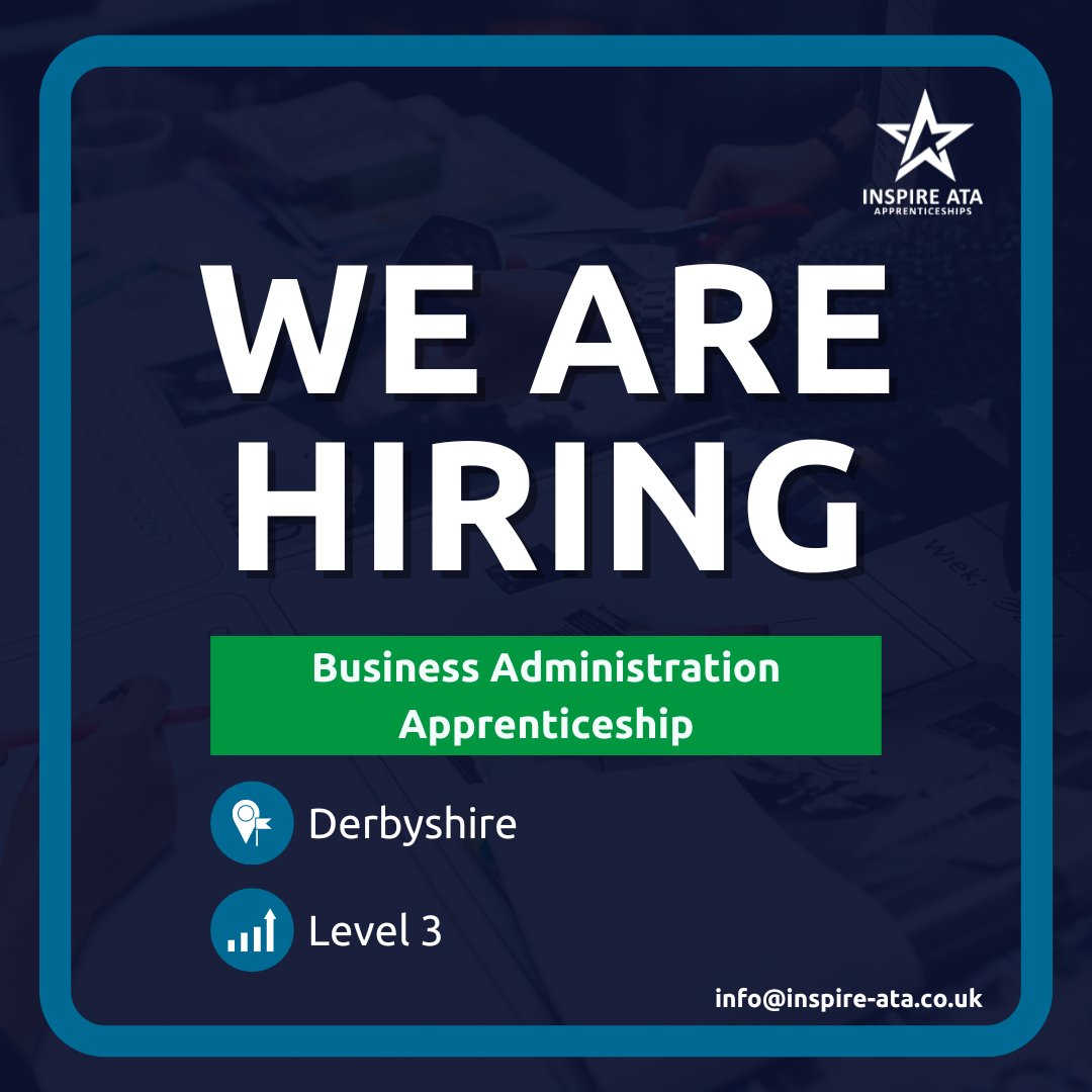 HOT JOB – Live Apprenticeship Vacancy Available NOW
Business Administrator Level 3
at Process Control Services, Derbyshire
Find out more and apply online here – (eu1.hubs.ly/H0945YW0)
#ApprenticeshipVacancy #HotJob
