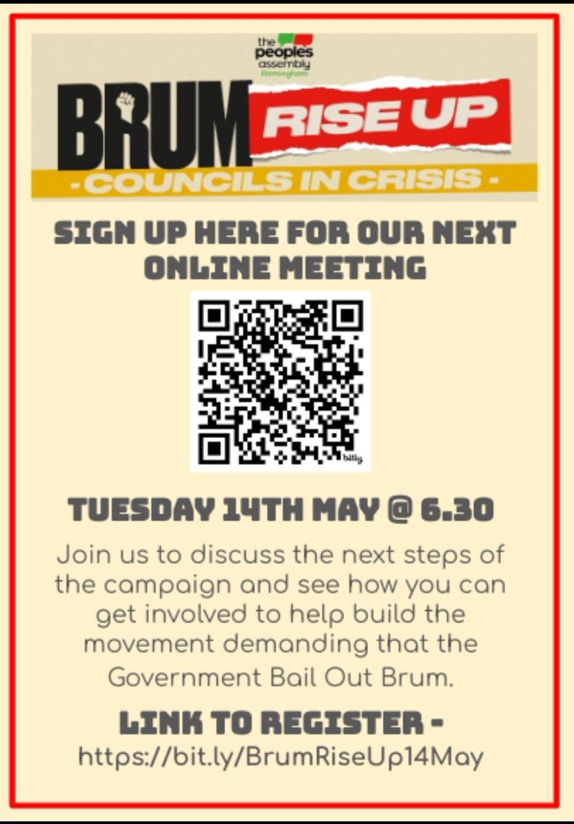 Organisers in the Birmingham area, sign up now for tonight’s on line campaign meeting
