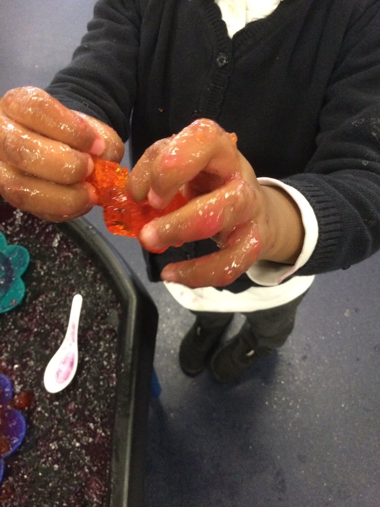 Exploring textures and smells in EYFS.

The children have really enjoyed exploring the jelly this morning.