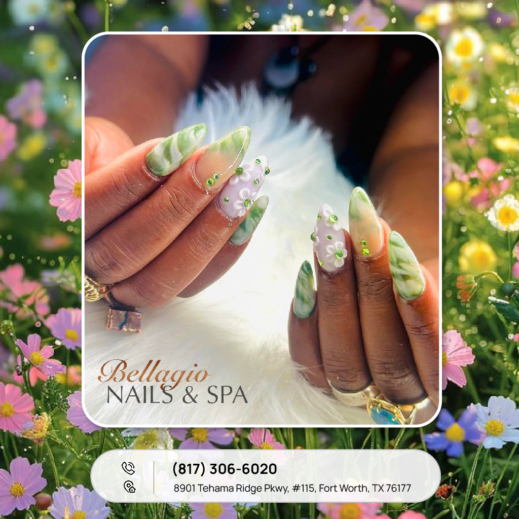 Bringing the beauty of nature to your fingertips, one brushstroke at a time. 💐
#bellagionailspa #bellagiotx #bellagionails #bellagiofortworth #nailsalonfortworth #nailsalontx #nail #nailsoftheday #longnails #naildesign #nailsalonnearme #glitternails #nailsalon #instanails