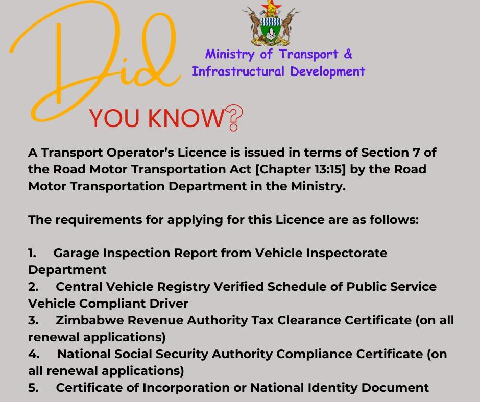 #Stay informed, stay compliant!! Ensure you have all the necessary documents for your Transport Operator's Licence @MhonaFelix