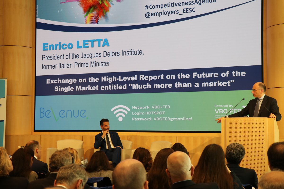 I strongly believe that the success of the report 'Much more than a market' was the method we used. Now, we need to prioritise the different aspects of the report and find ways to put them into practice. states @EnricoLetta #CompetitivenessAgenda #SingleMarket