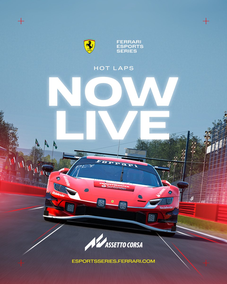 Get ready to take on Silverstone - the first Hot Lap round on Assetto Corsa is OPEN! 💪 🏎️ esportsseries.ferrari.com #FerrariEsports #FerrariEsportsSeries