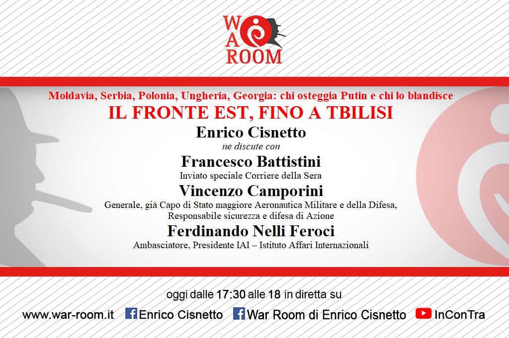 Moldavia,Serbia,Polonia,Ungheria,Georgia: chi osteggia Putin e chi lo blandisce IL FRONTE EST, FINO A TBILISI @ecisnetto con Francesco Battistini (@liberobatt ) Corriere della Sera, Gen @camporin1 Resp sicurezza e difesa di Azione e Amb. Ferdinando Nelli Feroci Pres @IAIonline