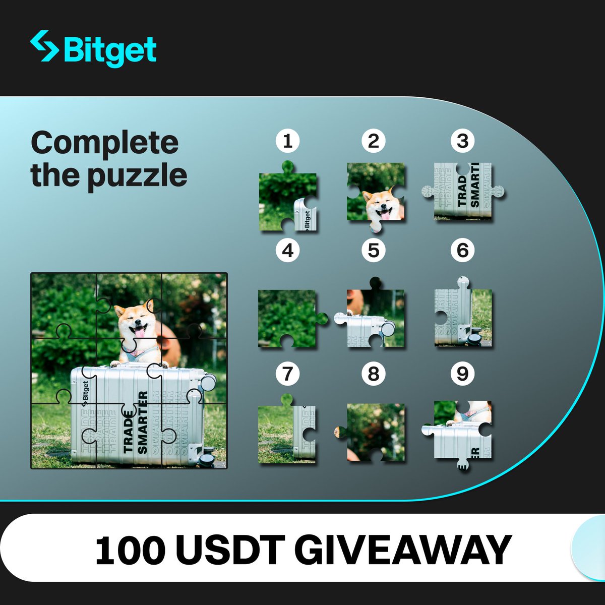 $100 GIVEAWAY 🚨 🔍 Arrange the numbers to complete the puzzle! 🔹Follow @bitgetglobal 🔹RT & tag 3 friends using #BitgetChallenge 🔹5 lucky winners will each receive 20 $USDT!