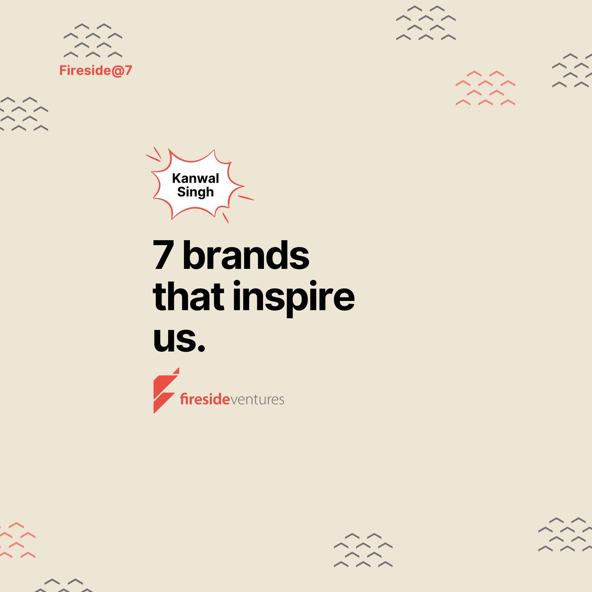 It's been 7 years of watching a whole new generation of consumer brands do good to do well. Here are 7 new-age brands that inspire us, by @Kanwal_fireside 
🎂🎉🎈
#anniversary #7things #Firesideat7 #FiresideIgnite (1/9)