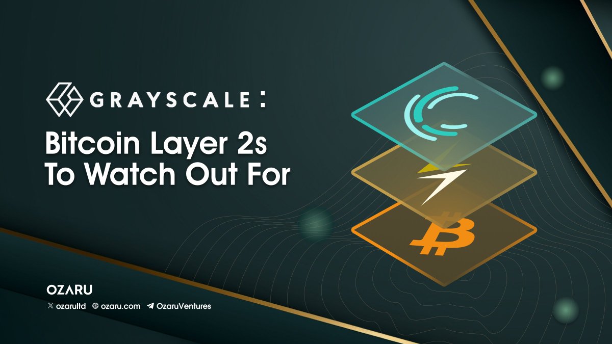 #Bitcoin Layer 2s to Watch Out For According to #Grayscale 🕵️

Grayscale identifies recent advancements in Bitcoin's layer 2 solutions, including #BitVM, #Spiderchains, and #Taproot Assets.

1️⃣ Bitcoin Virtual Machine (BitVM)
✔️ published by Robin Linus in October
✔️ new