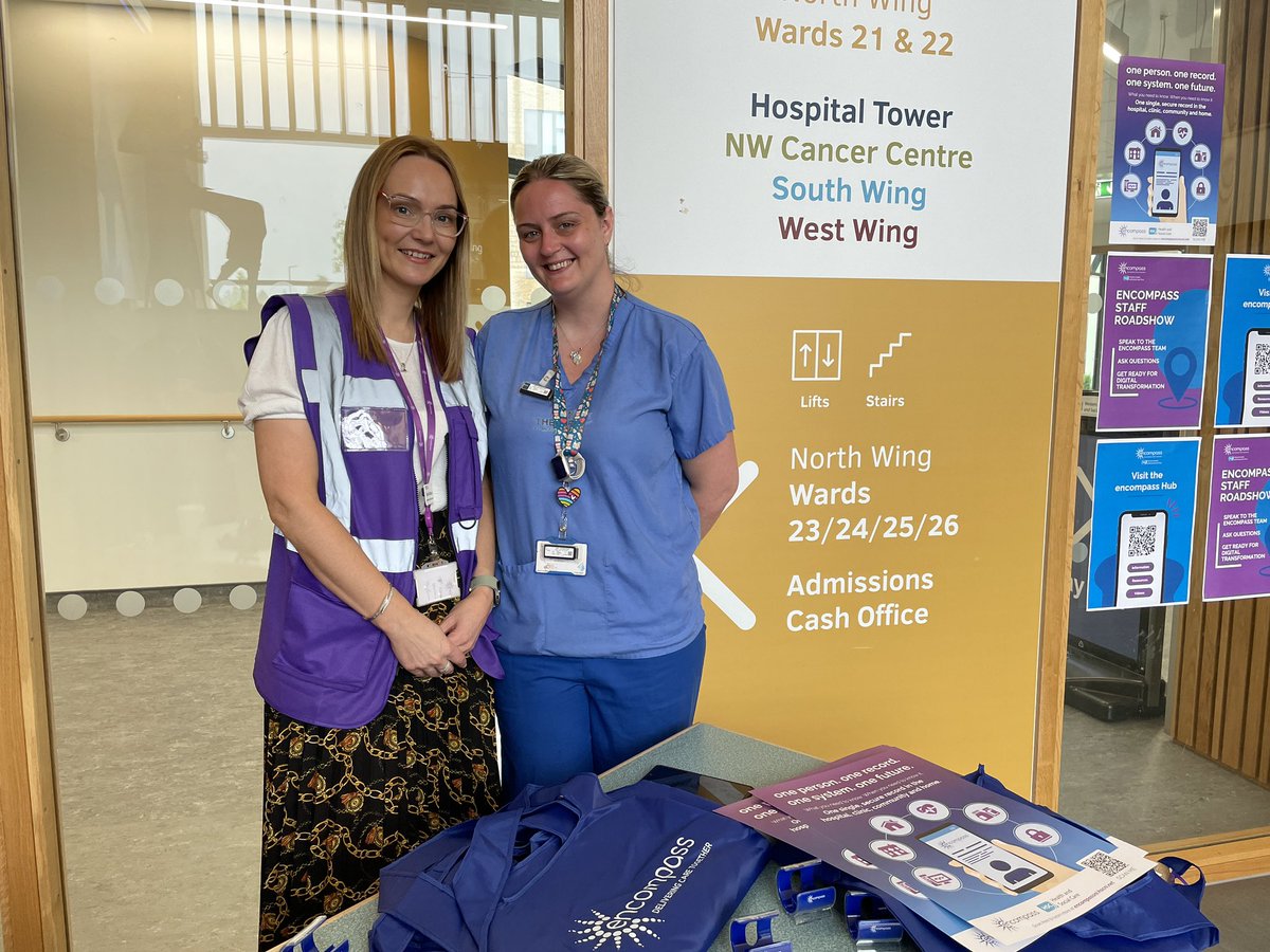 Day 1 of our #encompassNI staff roadshows across the Western Trust. Pop by North Wing, Altnagelvin to chat with Linda and Colette and ask any questions you may have about encompass. Grab a freebie too!