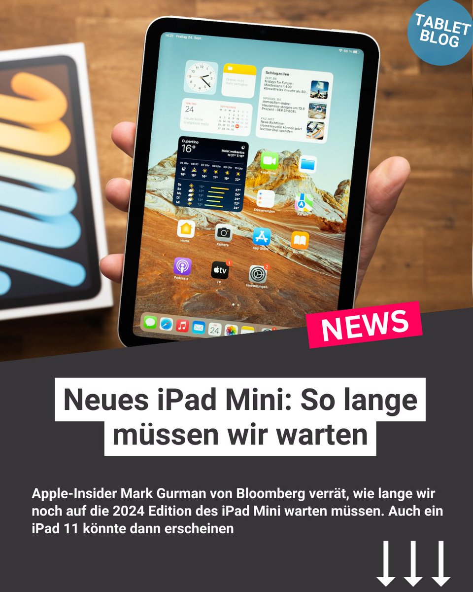 Wartet ihr auch auf das <a href="/Apple/">Apple</a> iPad Mini 7? Dauert noch bisschen: tabletblog.de/neues-ipad-min…