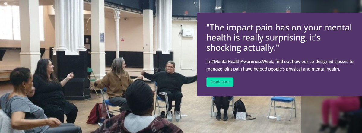 Bristol Bones &amp; Joints Health Integration Team's music  &amp; movement pilot study aimed to co-create a safe &amp; enjoyable movement programme with people living with joint pain. 
It helped participants feel 'relaxed' 'uplifted' &amp; 'sweaty'😊
#MentalHealthAwarenessWeek 
<a href="/BristolHealthP/">Bristol Health Partners</a>