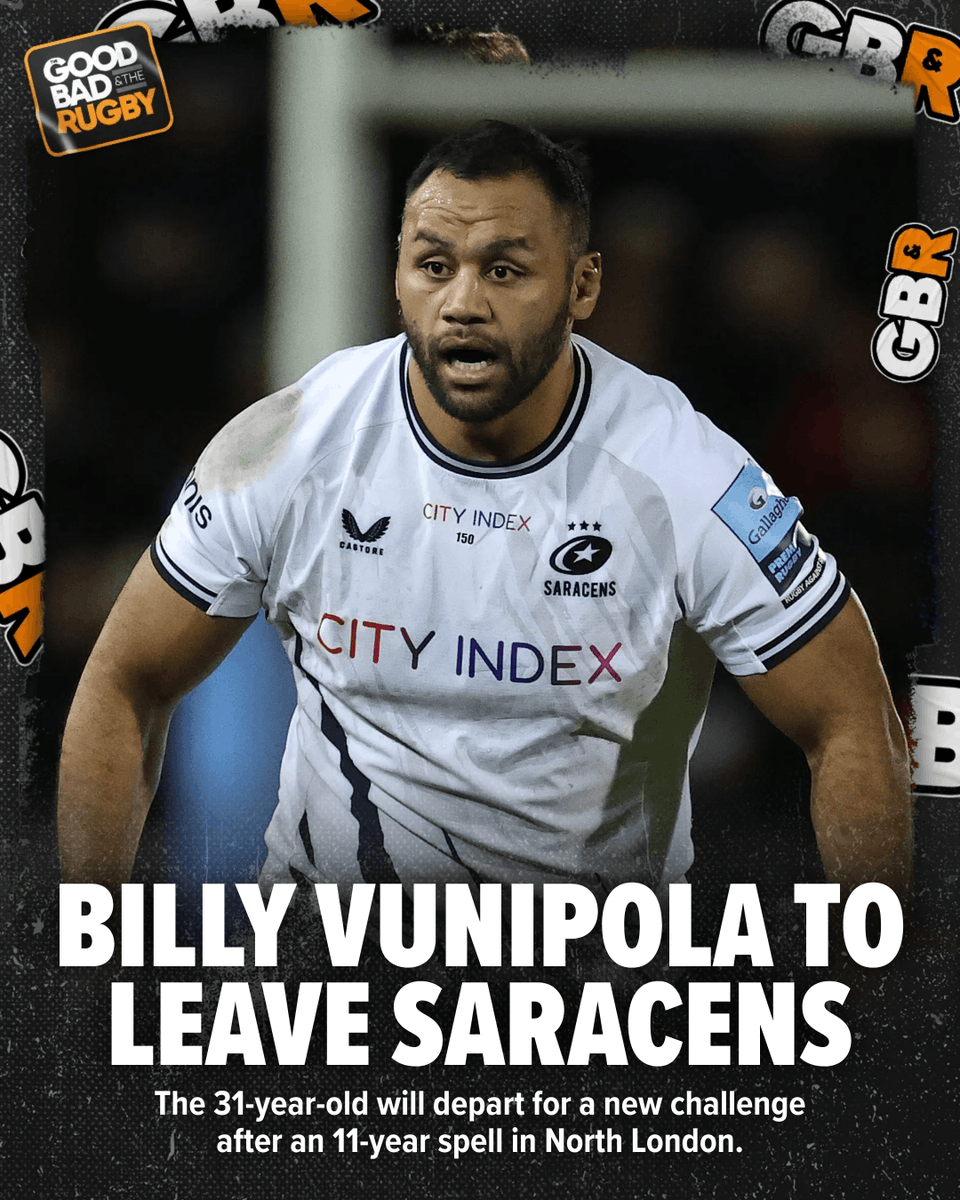 Saracens have announced they will bid farewell to Billy Vunipola: After 194 appearances, powerhouse Vunipola will depart at end of the season. His legacy? Five Premiership titles and three European crowns at StoneX Stadium. 🏉🏆