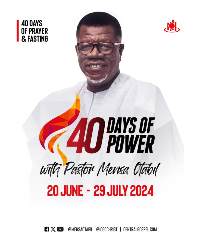 40 DAYS OF POWER

Join us on this journey of faith, growth, and miracles.

 #40DaysOfPower 
#PrayerAndFasting
#SpiritualAwakening #DivineBlessings #ICGC #ICGCZoeTemple