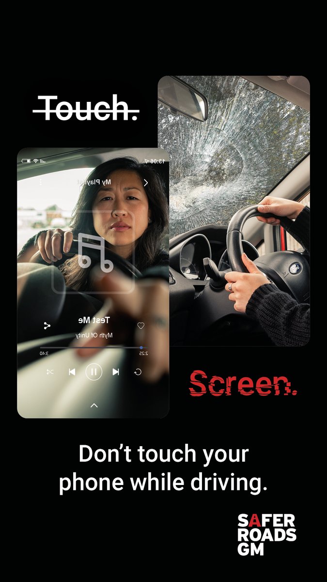 Getting distracted by your phone while driving is dangerous. You could be fined £200, have 6 points on your licence or even put someone else at risk. Stay focused and don't touch your phone while driving. tfgm.com/safer-roads/di…