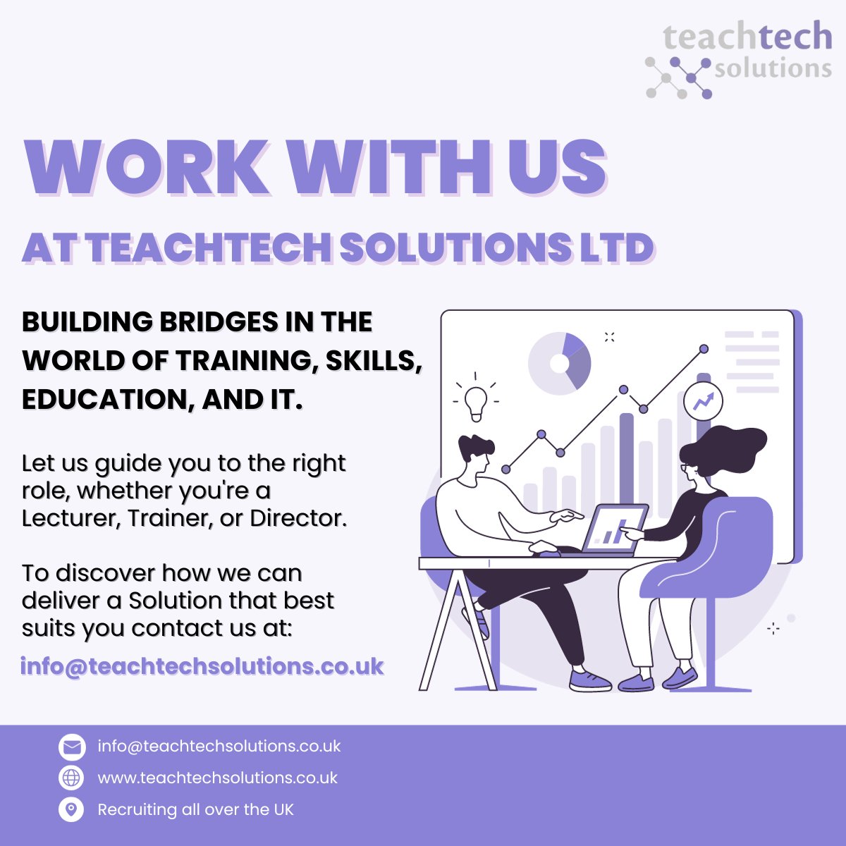 TeachTech Solutions (@teachtech_uk) on Twitter photo Welcome to TeachTech Solutions, your reliable recruitment partner for talent acquisition across the Training, Skills, Education, and IT sectors.
Contact us today:
📧info@teachtechsolutions.co.uk
📞02393 108707
#recruiters #teachtechsolutions #recruitwithconfidence Welcome to TeachTech Solutions, your reliable recruitment partner for talent acquisition across the Training, Skills, Education, and IT sectors.
Contact us today:
📧info@teachtechsolutions.co.uk
📞02393 108707
#recruiters #teachtechsolutions #recruitwithconfidence
