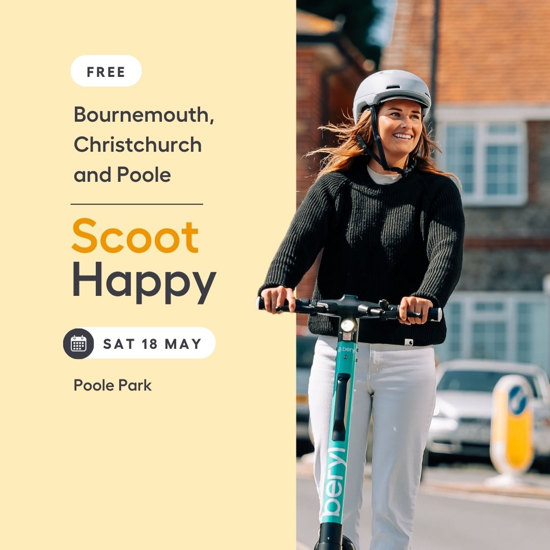 Ready to master your e-scooter skills? 🚦🛴✨ Saturday join us for a FREE lesson in Poole Park! 🌳 Our qualified instructors will teach you the ropes with essential safety tips. Plus, score 200 minutes for participating! Don't miss out, register now: eventbrite.co.uk/e/scoot-happy-…