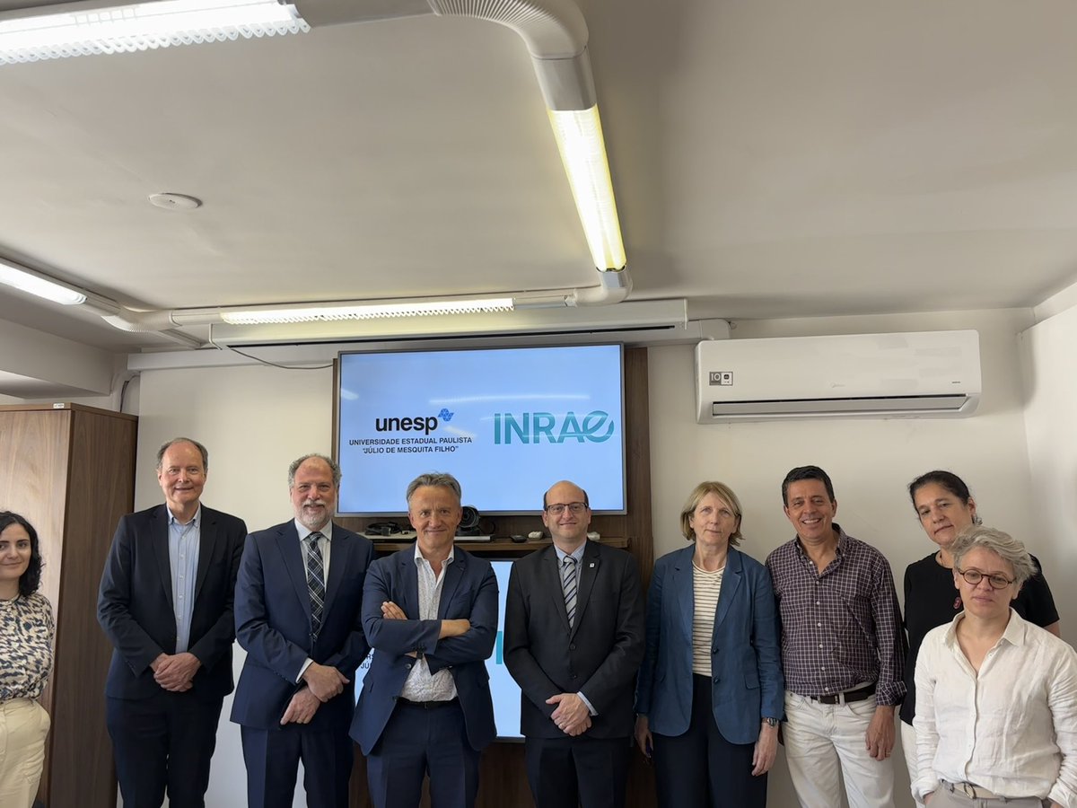 A 1st cooperation agreement was signed  between INRAE and @Unesp_Global by INRAE CEO @PhMauguin & UNESP Vice President for research Edson Cocchieri Botelho in São Paulo 


🎯This agreement will strengthen existing bilateral cooperation in the fields of agriculture, plant and…