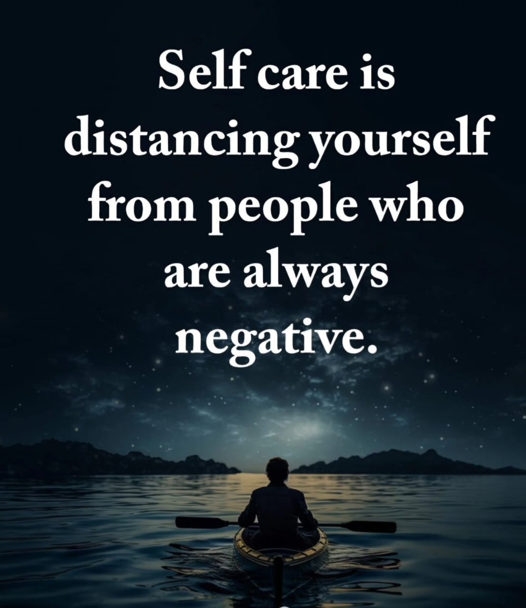 Self-care is about creating healthy boundaries and a positive environment for yourself. Distancing yourself from negative influences and toxic people is a form of #SelfPreservation and #EmotionalWellbeing. Surround yourself with uplifting relationships that nourish your spirit.