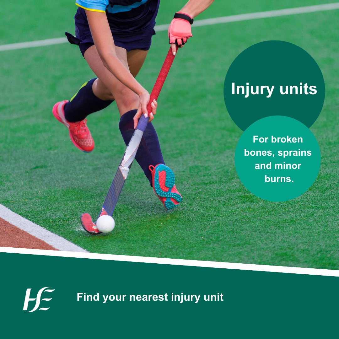 If you have an accident, including a sports injury, you can go to an injury unit. Injury units treat recent injuries (less than 6 weeks old) that are not life-threatening and unlikely to need admission to hospital. For example, broken bones, sprains and strains. Find your