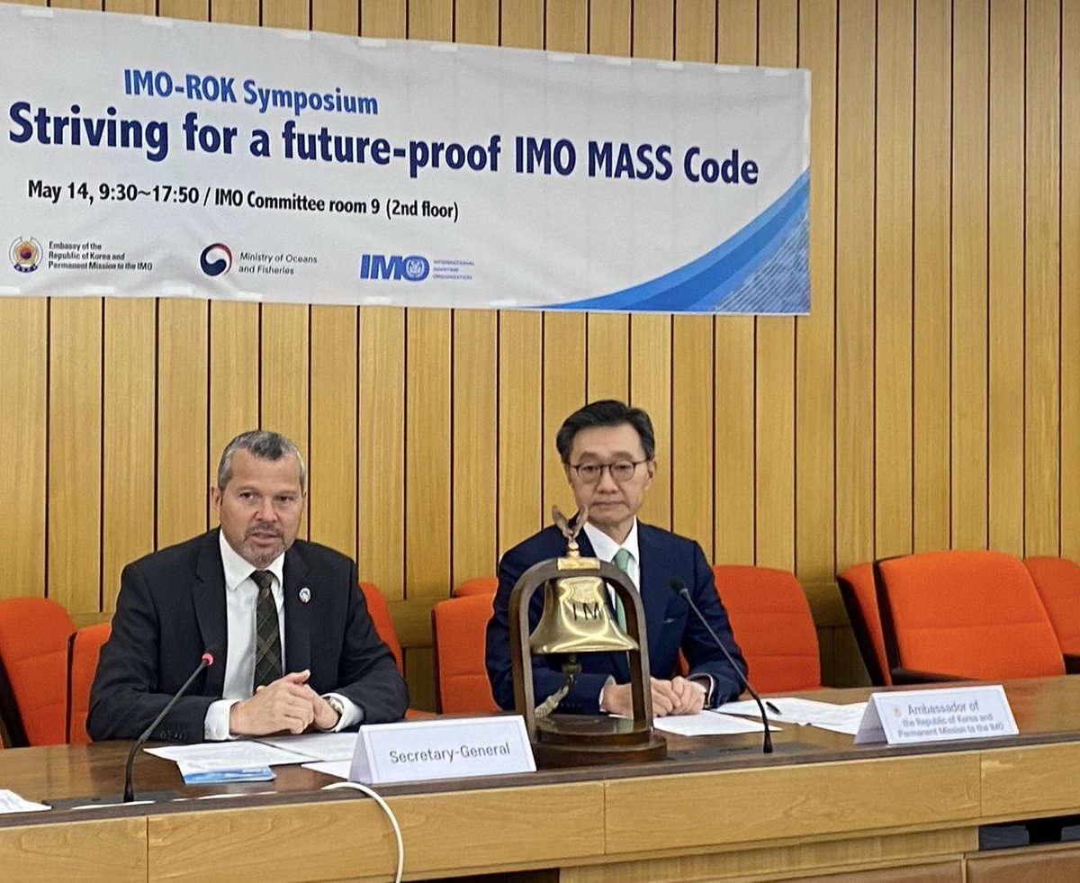 'Autonomous shipping presents fascinating opportunities to enhance efficiency, reduce emissions and improve safety at sea. However they come with unique challenges that must be addressed with foresight and diligence.' @IMOSecGen at IMO-RoK MASS symposium tinyurl.com/35vr6vpv
