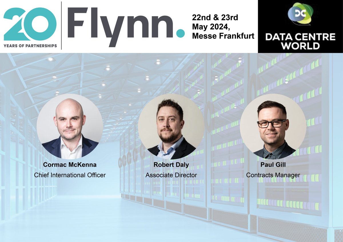 Our International Mission Critical Team of Cormac McKenna, Robert Daly and Paul Gill will be attending the <a href="/DataCentreWorld/">Data Centre World</a> conference next week, May 22nd &amp; 23rd in the Messe, Frankfurt. Our team are looking forward to catching up with new and existing contacts. 
 
#DCWfrankfurt