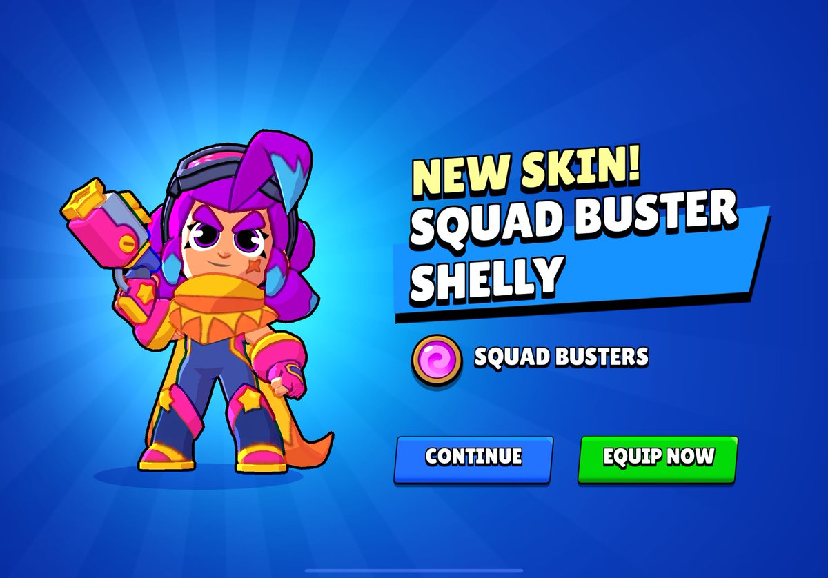 With the squad buster Shelly skin you also get Shelly for free! Make sure to get it quick 😍